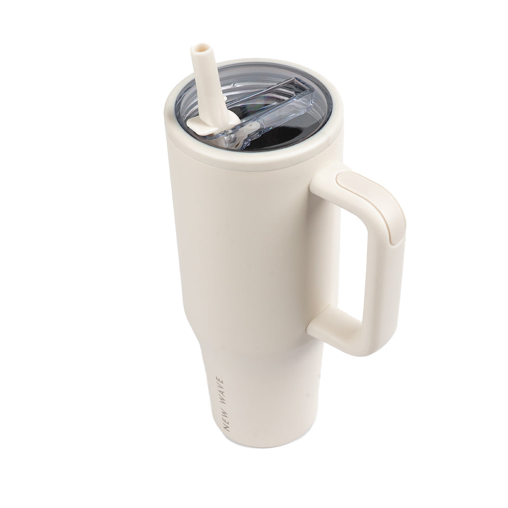 Botella Unisex - Straw Big Tumbler - New Wave (40oz) Crema