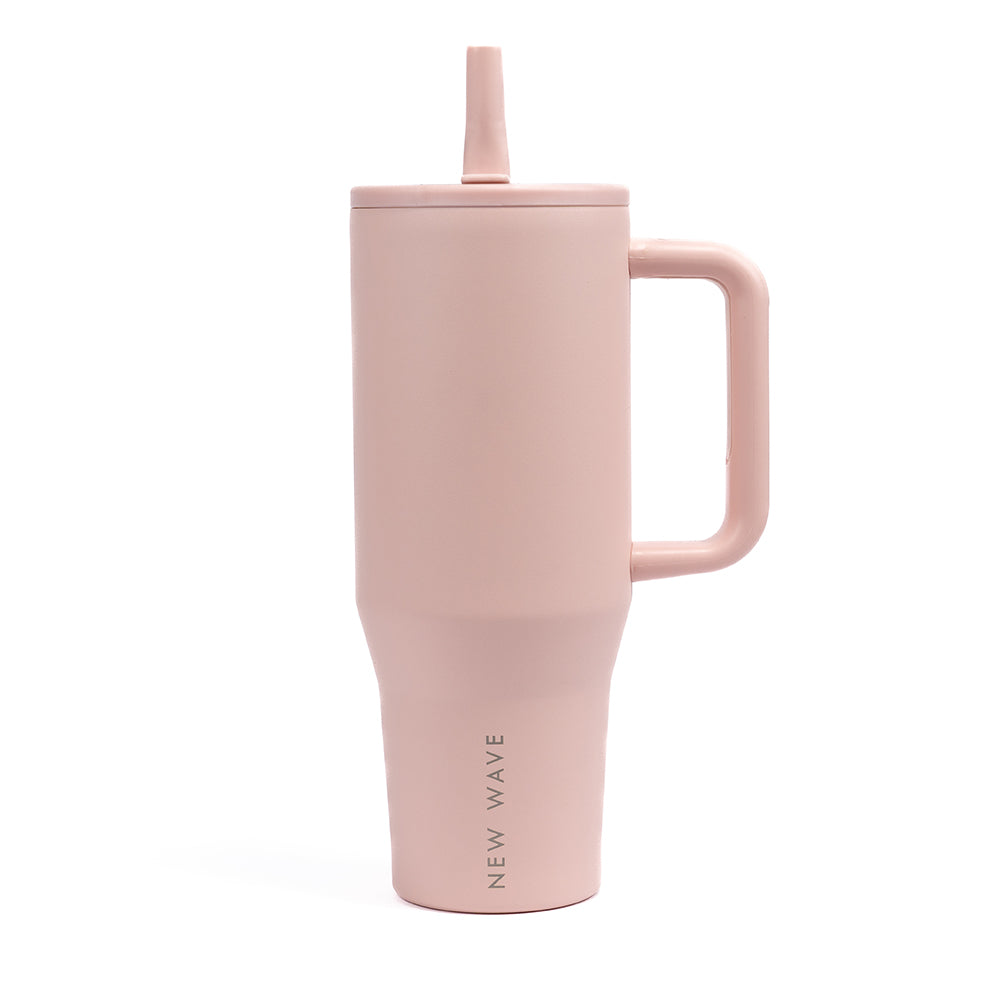 Botella Unisex - Straw Big Tumbler - New Wave (40oz) Rosado