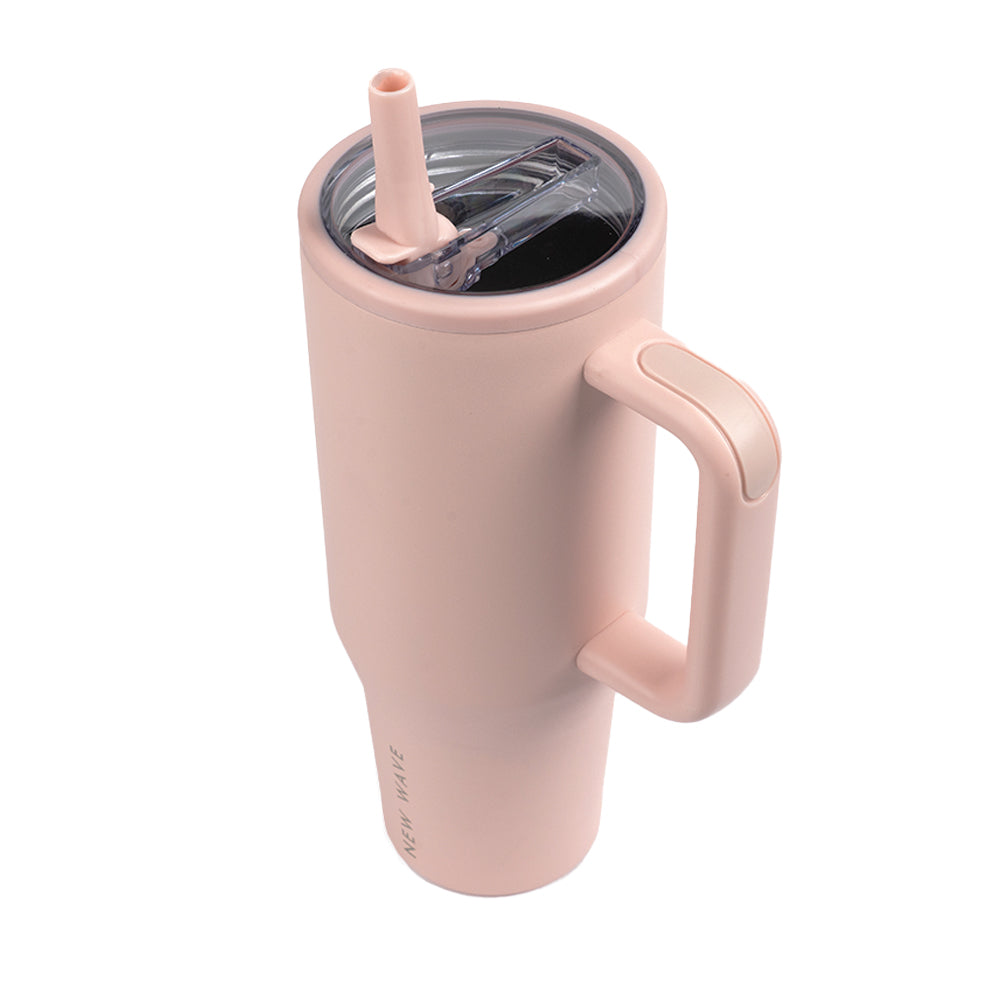 Botella Unisex - Straw Big Tumbler - New Wave (40oz) Rosado