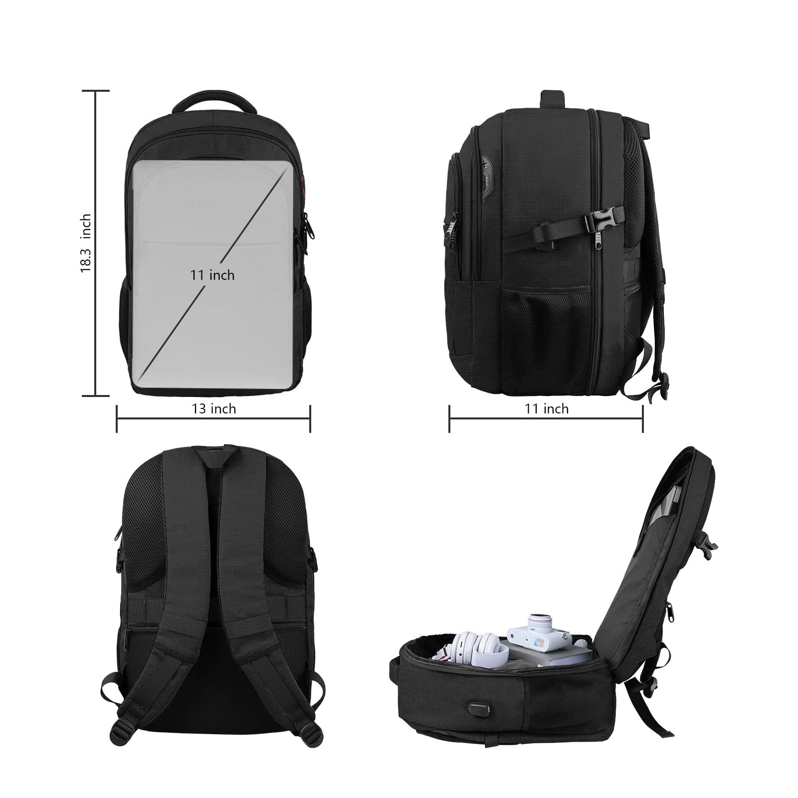 Mochila grande de viaje para laptop (17 pulgadas)