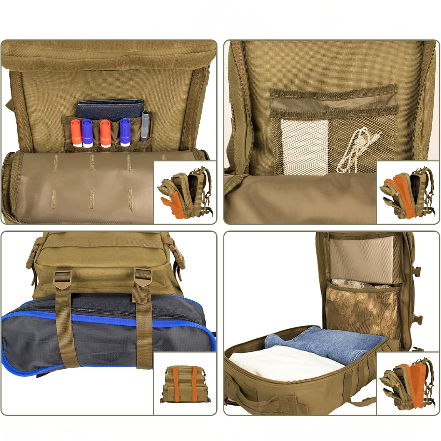 Mochila Militar - Café (40L)