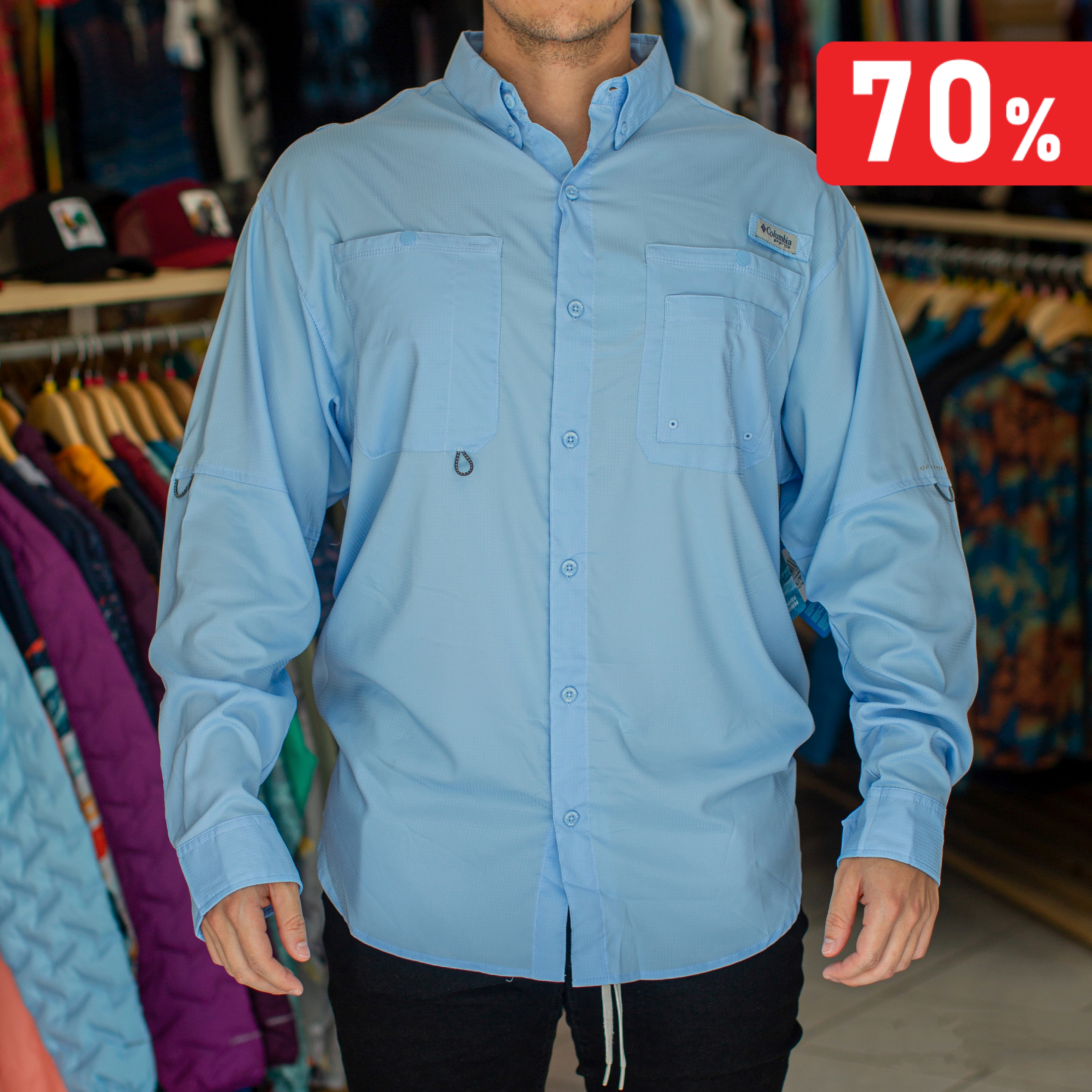 Camisa manga larga Columbia - PFG Crystal Springs Long Sleeve (XL/TG)