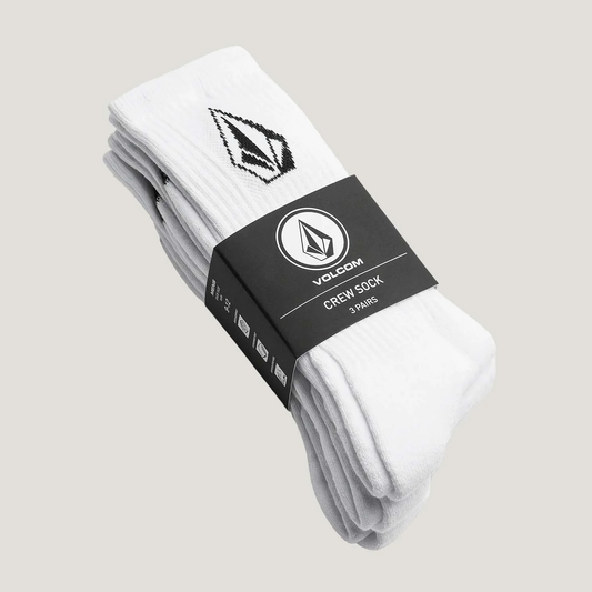 Medias Volcom - Blanco (paquete de 3)