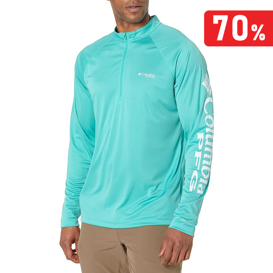 Camiseta Manga Larga Columbia PFG - Terminal Tackle Half Zip (S)