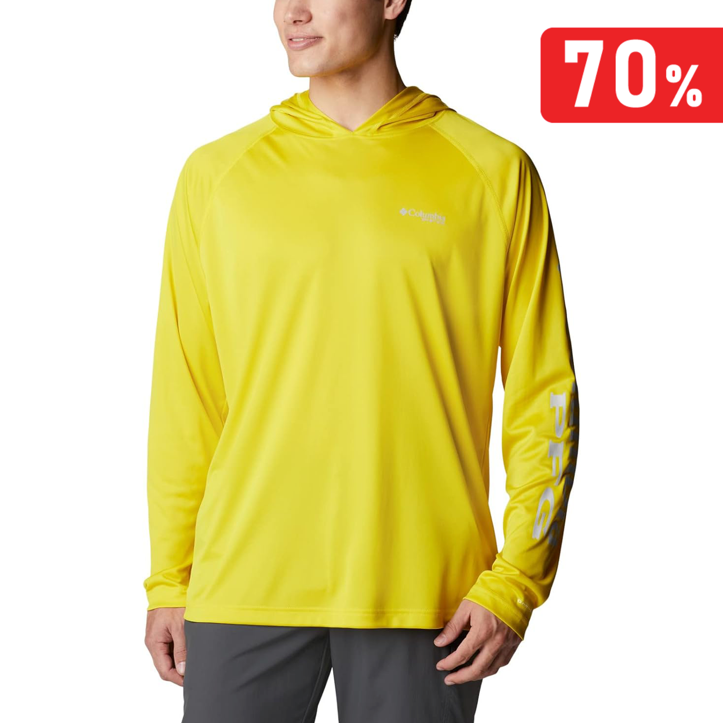 Camiseta Columbia PFG Terminal Tackle - Manga larga con gorro para pesca (M)