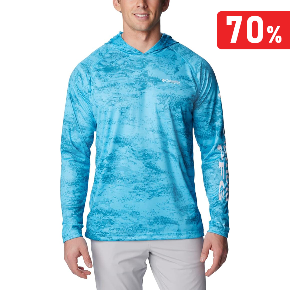 Camiseta Manga Larga Columbia PFG con Gorro - Super Terminal Tackle (S)