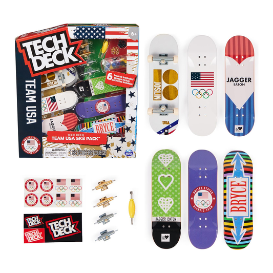 Tech Deck - Team USA Juegos Olímpicos de París 2024 (paquete de 6)