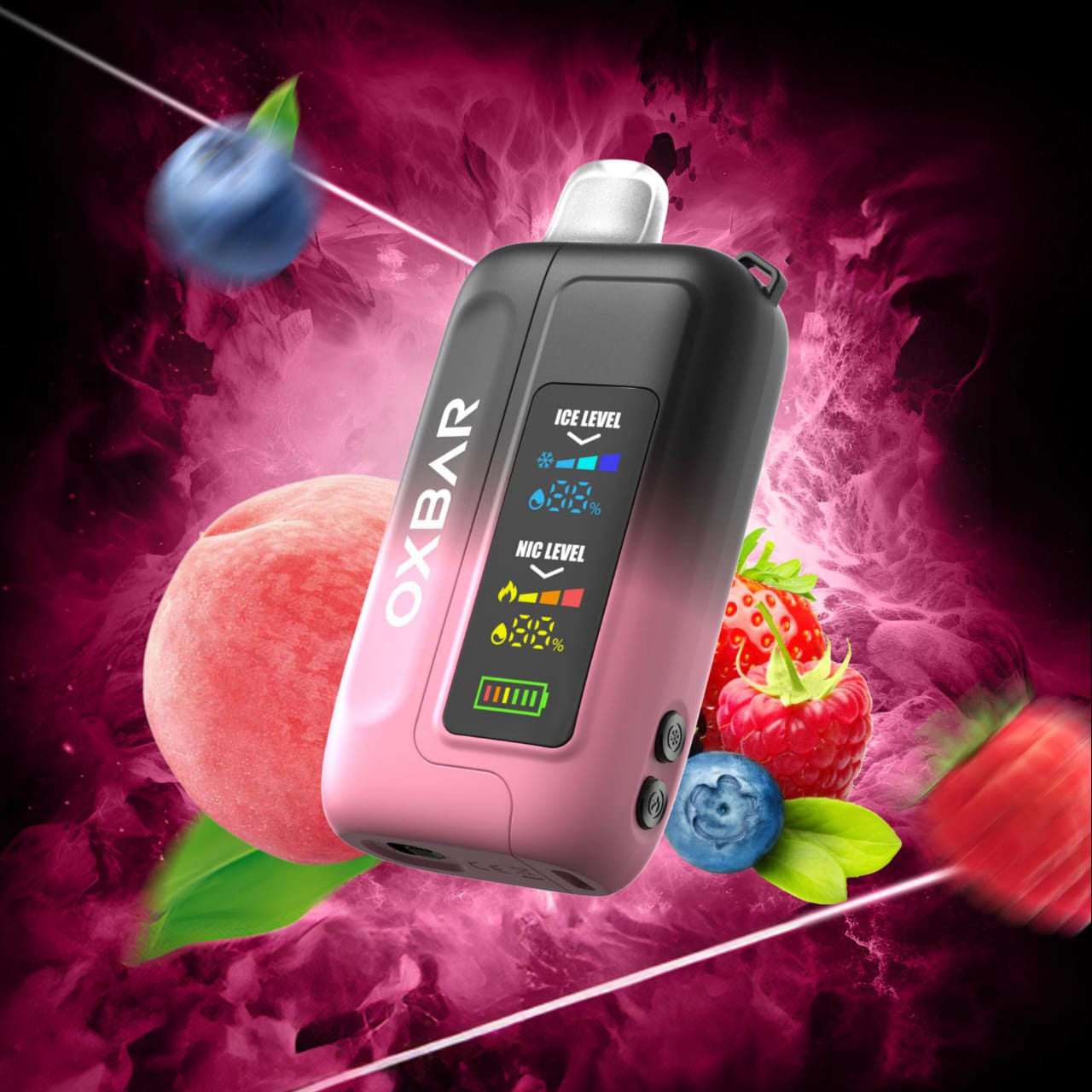 Vaporizador - 35.000 Puffs - OXBAR - Peach Blue Razz