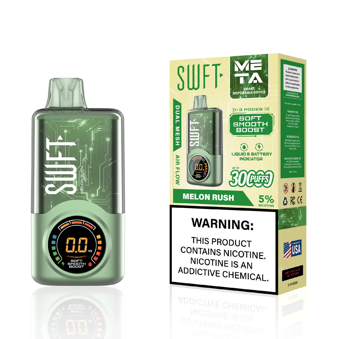 Vaporizador 30.000 Puffs - SWFT - Mate - Melon Rush