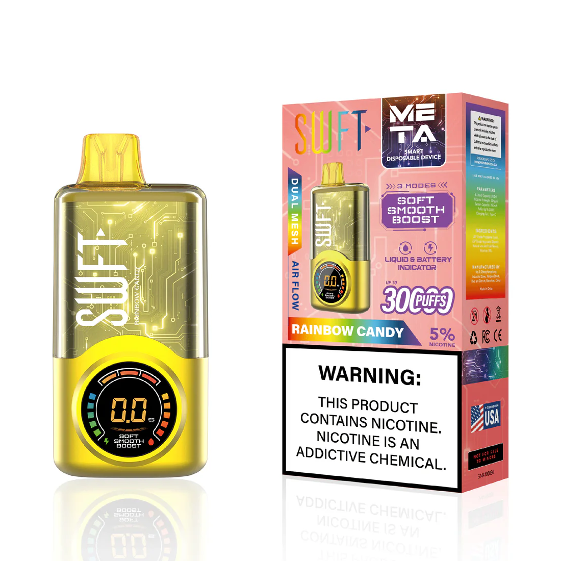 Vaporizador 30.000 Puffs - SWFT - Mate - Rainbow Candy